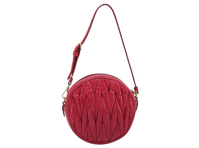 Borsa Miu Miu Matelassé in pelle rossa e oro Auth 199435V Rosso D'oro - vista 3
