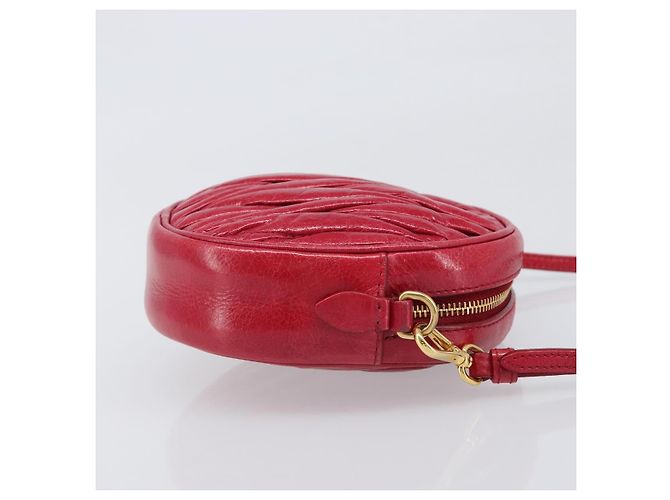 Borsa Miu Miu Matelassé in pelle rossa e oro Auth 199435V Rosso D'oro - vista 4