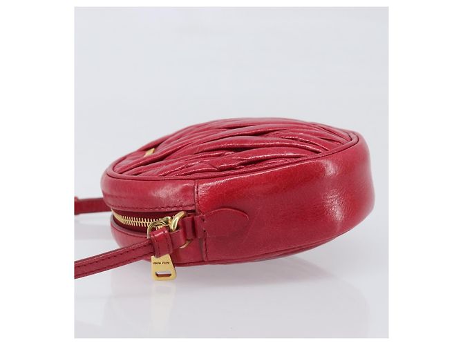 Borsa Miu Miu Matelassé in pelle rossa e oro Auth 199435V Rosso D'oro - vista 5