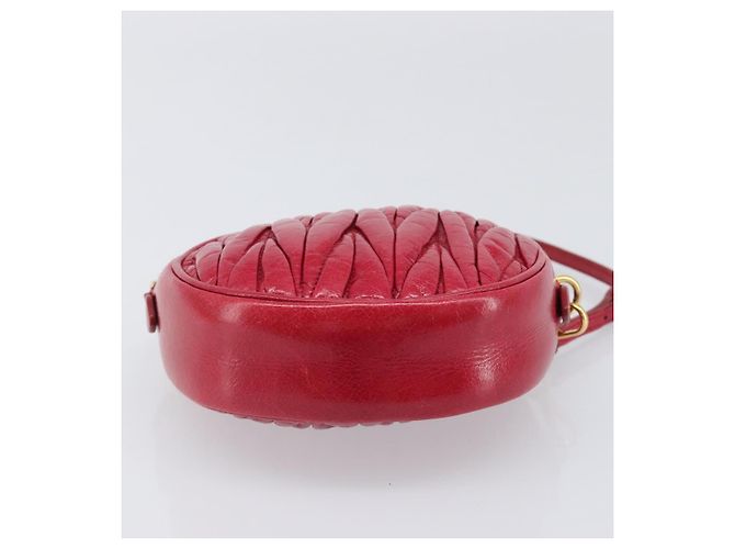 Borsa Miu Miu Matelassé in pelle rossa e oro Auth 199435V Rosso D'oro - vista 9