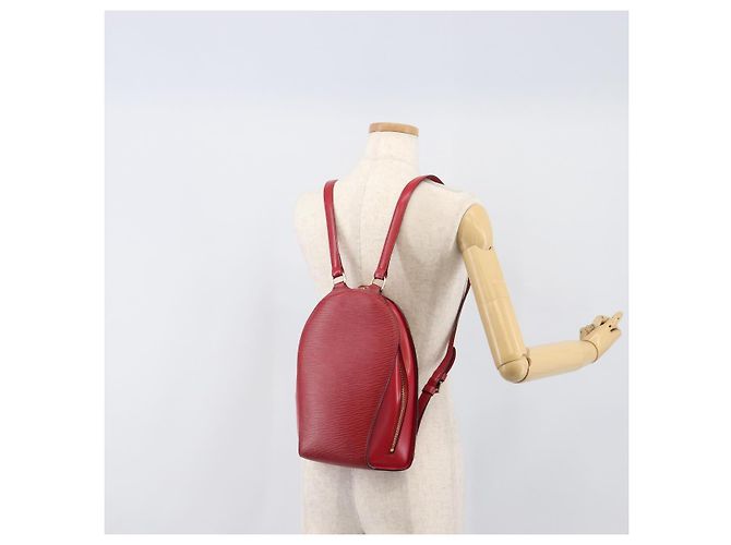 Zaino LOUIS VUITTON Epi Mabillon Castilian Red M52237 LV Auth 199196A Rosso - vista 23