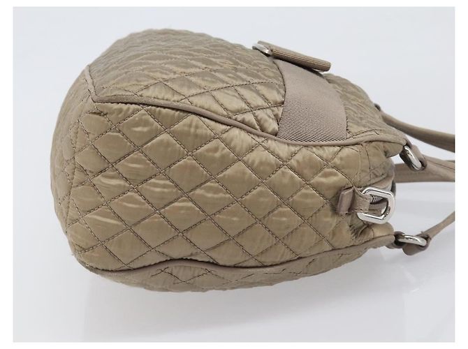 Borsa Salvatore Ferragamo Vala Nylon Brown Silver Auth hk4011 Marrone Argento - vista 5