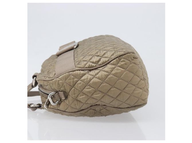 Borsa Salvatore Ferragamo Vala Nylon Brown Silver Auth hk4011 Marrone Argento - vista 6