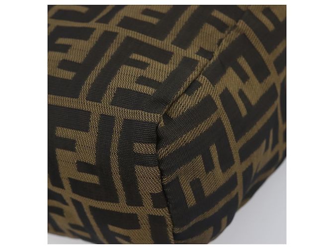 Borsa a mano FENDI Zucca Canvas Nero Marrone Auth 199404 - vista 10