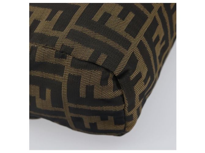 Borsa a mano FENDI Zucca Canvas Nero Marrone Auth 199404 - vista 13