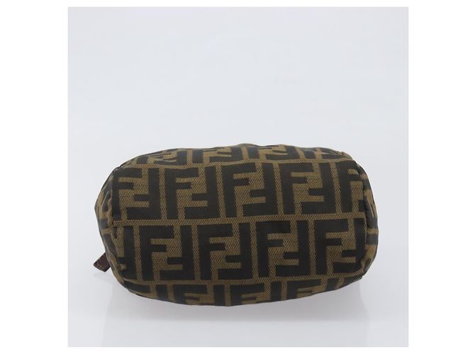 Borsa a mano FENDI Zucca Canvas Nero Marrone Auth 199404 - vista 9