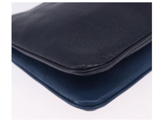Borsa a tracolla con catena Miu Miu in pelle blu e oro Auth bs36957A D'oro - vista 12