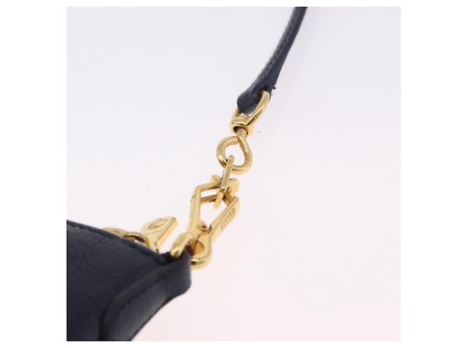 Borsa a tracolla con catena Miu Miu in pelle blu e oro Auth bs36957A D'oro - vista 14