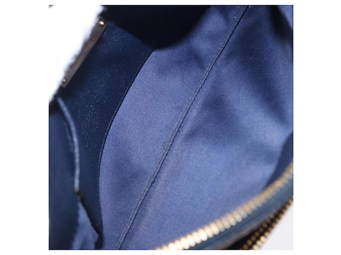 Borsa a tracolla con catena Miu Miu in pelle blu e oro Auth bs36957A D'oro - vista 18