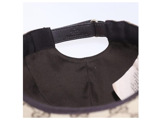 Cappello GUCCI GG Canvas Web Sherry Line L Beige Auth 200008M - vista 15