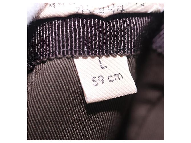 Cappello GUCCI GG Canvas Web Sherry Line L Beige Auth 200008M - vista 18