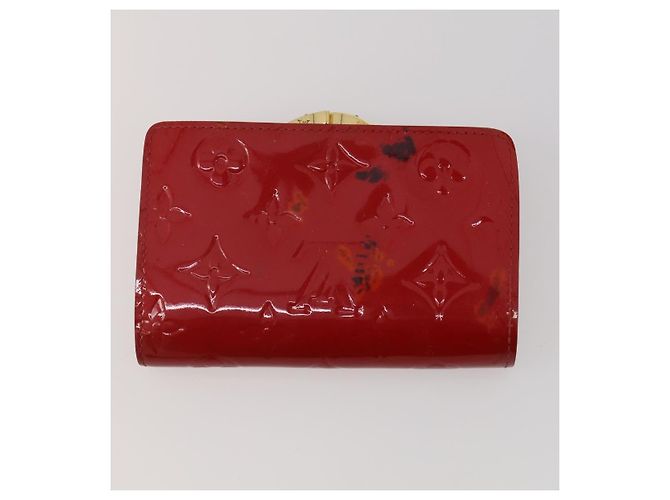 LOUIS VUITTON Monogram Vernis Epi Wallet 4 Set Red Beige Brown LV Auth BA14267 Marrone Rosso - vista 3