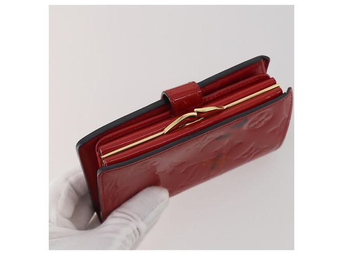 LOUIS VUITTON Monogram Vernis Epi Wallet 4 Set Red Beige Brown LV Auth BA14267 Marrone Rosso - vista 5