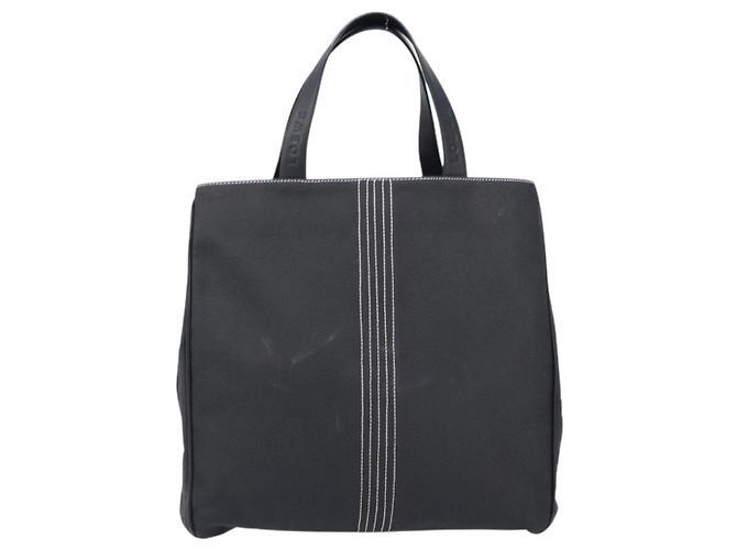 Borsa Tote LOEWE Canvas PVC Black Silver Auth bs36953 Nero Argento - vista 13