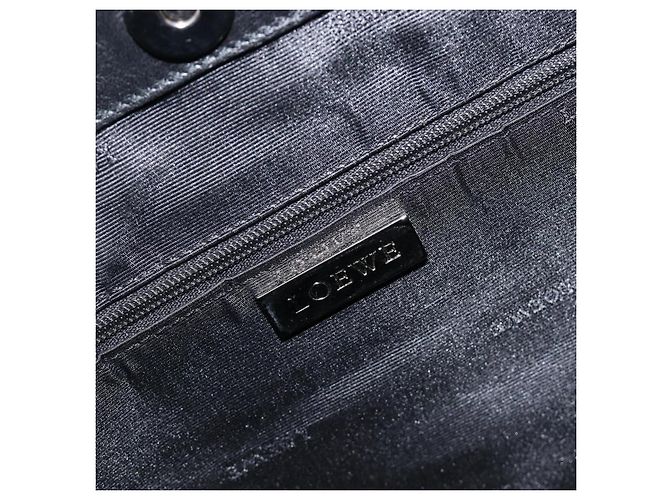 Borsa Tote LOEWE Canvas PVC Black Silver Auth bs36953 Nero Argento - vista 18