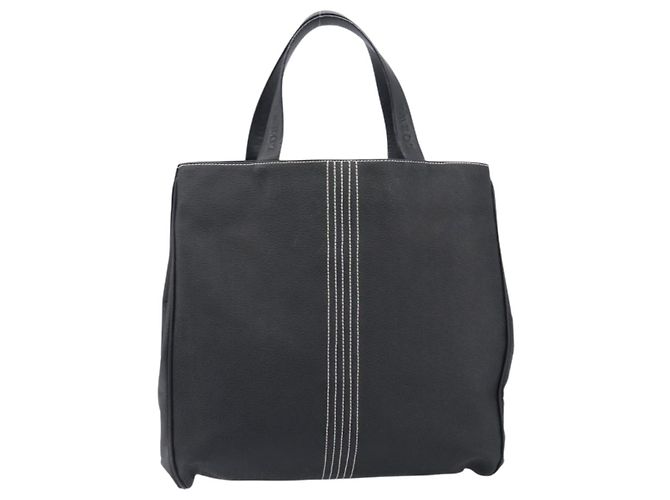Borsa Tote LOEWE Canvas PVC Black Silver Auth bs36953 Nero Argento - vista 2