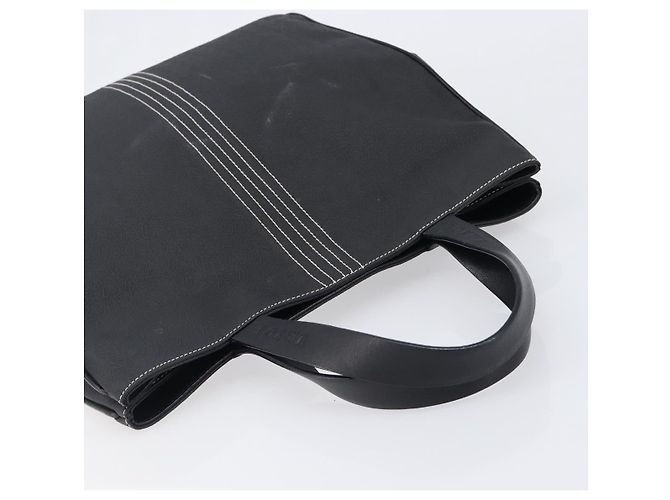 Borsa Tote LOEWE Canvas PVC Black Silver Auth bs36953 Nero Argento - vista 6