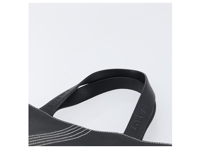 Borsa Tote LOEWE Canvas PVC Black Silver Auth bs36953 Nero Argento - vista 8