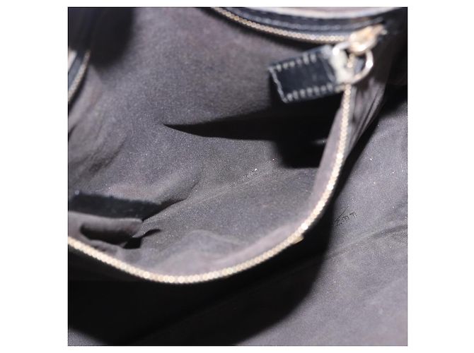 Borsa Tote FENDI Zucchino Canvas Nero Oro Auth ka5945 D'oro - vista 21