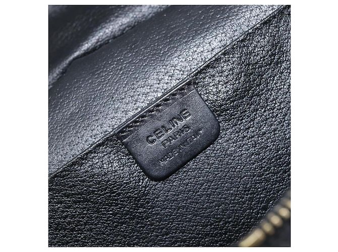 Céline Borsa a mano CELINE Circle Macadam Canvas PVC 2way Nero Oro Auth 201894 D'oro - vista 18