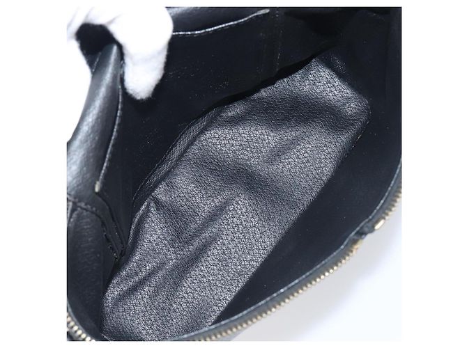 Céline Borsa a mano CELINE Circle Macadam Canvas PVC 2way Nero Oro Auth 201894 D'oro - vista 19