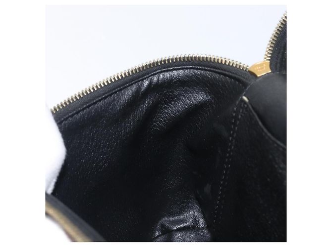 Céline Borsa a mano CELINE Circle Macadam Canvas PVC 2way Nero Oro Auth 201894 D'oro - vista 21