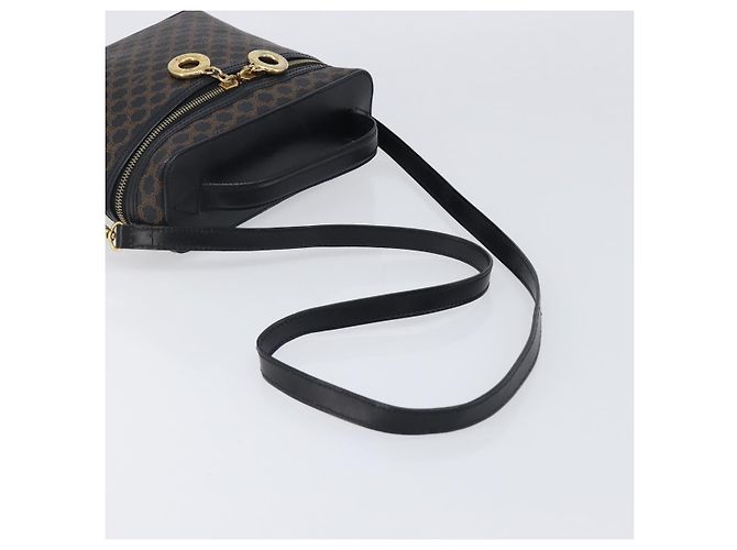 Céline Borsa a mano CELINE Circle Macadam Canvas PVC 2way Nero Oro Auth 201894 D'oro - vista 9