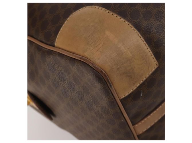 Céline CELINE Macadam Canvas Boston Bag PVC Leather Brown Gold Auth 199626 Braun Golden - Ansicht 11