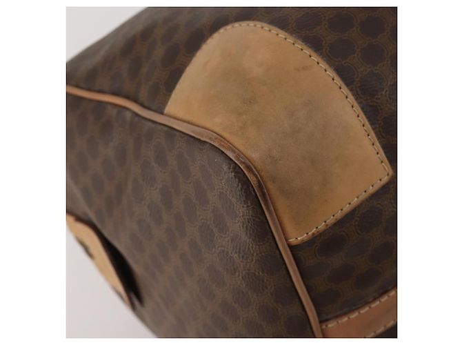 Céline CELINE Macadam Canvas Boston Bag PVC Leather Brown Gold Auth 199626 Braun Golden - Ansicht 13