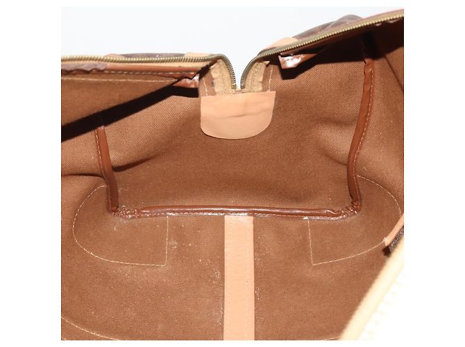 Céline CELINE Macadam Canvas Boston Bag PVC Leather Brown Gold Auth 199626 Braun Golden - Ansicht 19