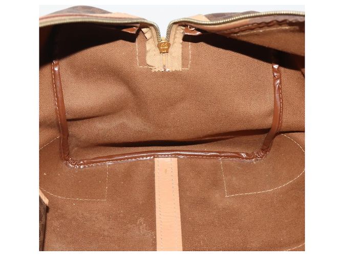 Céline CELINE Macadam Canvas Boston Bag PVC Leather Brown Gold Auth 199626 Braun Golden - Ansicht 20