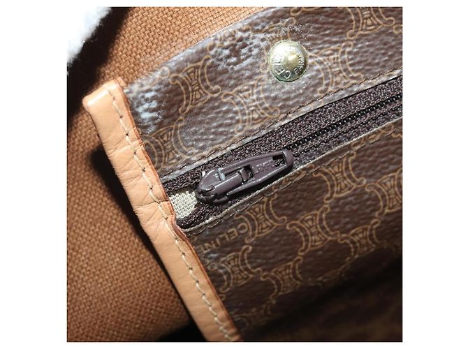 Céline CELINE Macadam Canvas Boston Bag PVC Leather Brown Gold Auth 199626 Braun Golden - Ansicht 21
