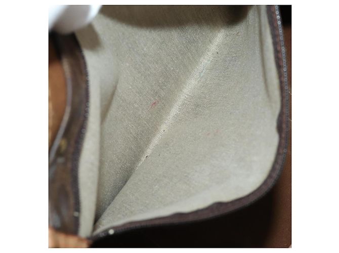 Céline CELINE Macadam Canvas Boston Bag PVC Leather Brown Gold Auth 199626 Braun Golden - Ansicht 22