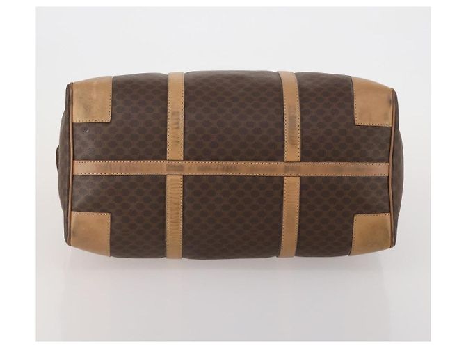 Céline CELINE Macadam Canvas Boston Bag PVC Leather Brown Gold Auth 199626 Braun Golden - Ansicht 9