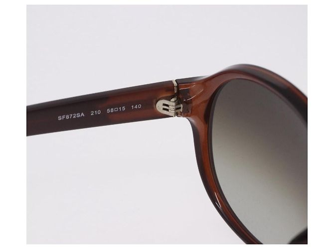 Gafas de sol Salvatore Ferragamo Plástico Brown Gold Tone Auth BA15441V Castaño - vista 12