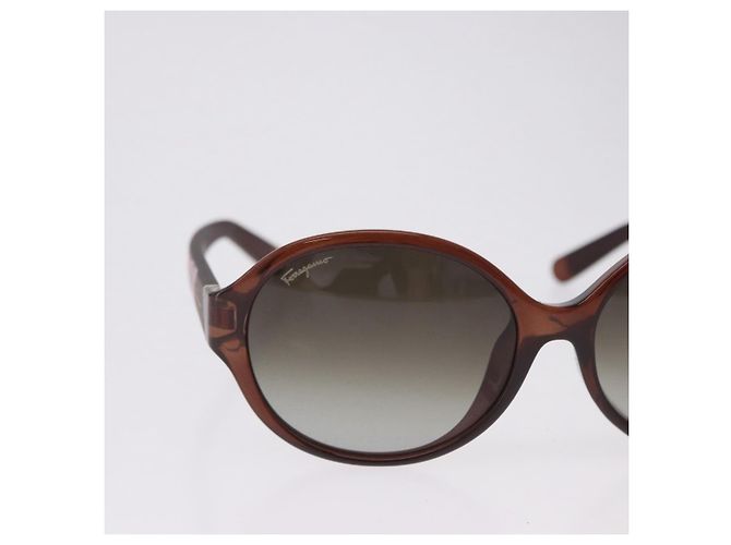 Gafas de sol Salvatore Ferragamo Plástico Brown Gold Tone Auth BA15441V Castaño - vista 4