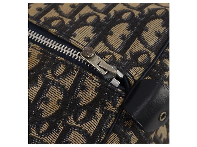 Borsa Boston Christian Dior Trotter Canvas Navy Silver Auth BA15099 Argento Blu navy - vista 15