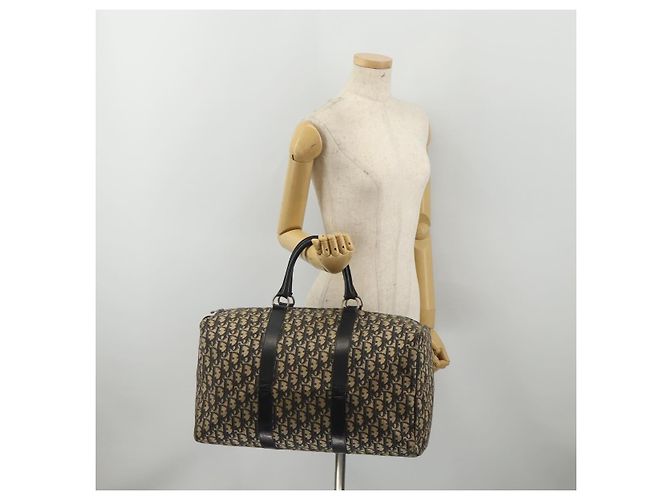 Borsa Boston Christian Dior Trotter Canvas Navy Silver Auth BA15099 Argento Blu navy - vista 19
