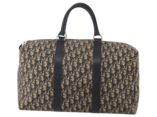 Borsa Boston Christian Dior Trotter Canvas Navy Silver Auth BA15099 Argento Blu navy - vista 2