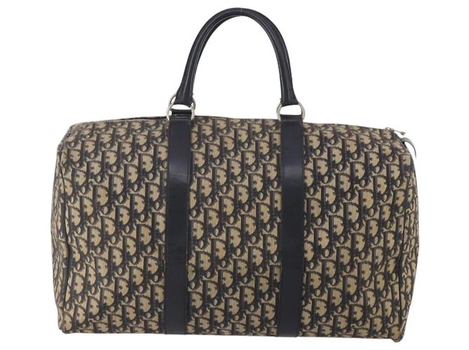 Borsa Boston Christian Dior Trotter Canvas Navy Silver Auth BA15099 Argento Blu navy - vista 3