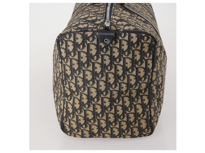 Borsa Boston Christian Dior Trotter Canvas Navy Silver Auth BA15099 Argento Blu navy - vista 5