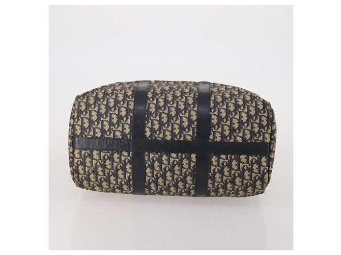 Borsa Boston Christian Dior Trotter Canvas Navy Silver Auth BA15099 Argento Blu navy - vista 9