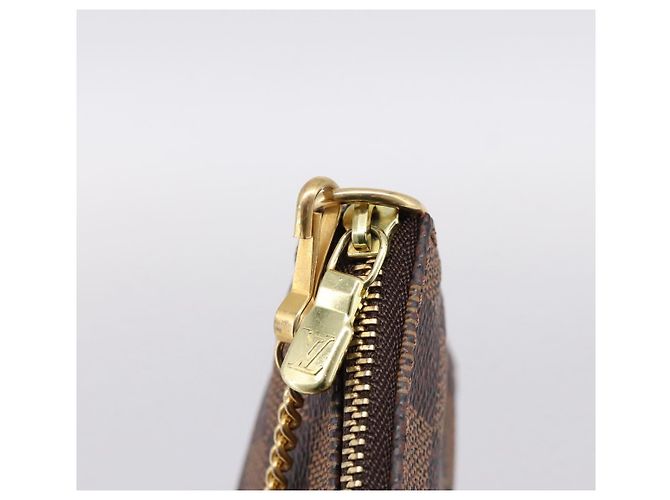 LOUIS VUITTON Damier Ebene Mini Pochette Accessoires Pouch N58009 Auth 200830V - vista 10
