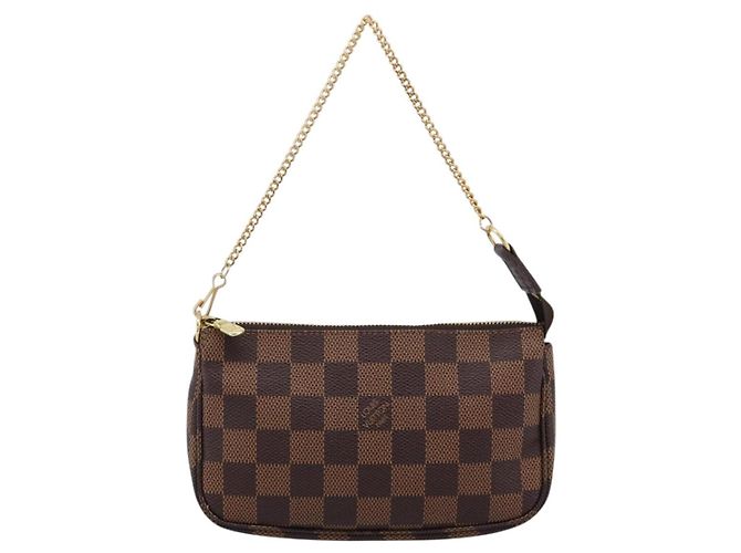 LOUIS VUITTON Damier Ebene Mini Pochette Accessoires Pouch N58009 Auth 200830V - vista 13