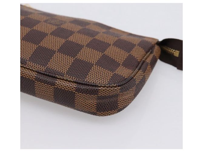LOUIS VUITTON Damier Ebene Mini Pochette Accessoires Pouch N58009 Auth 200830V - vista 14