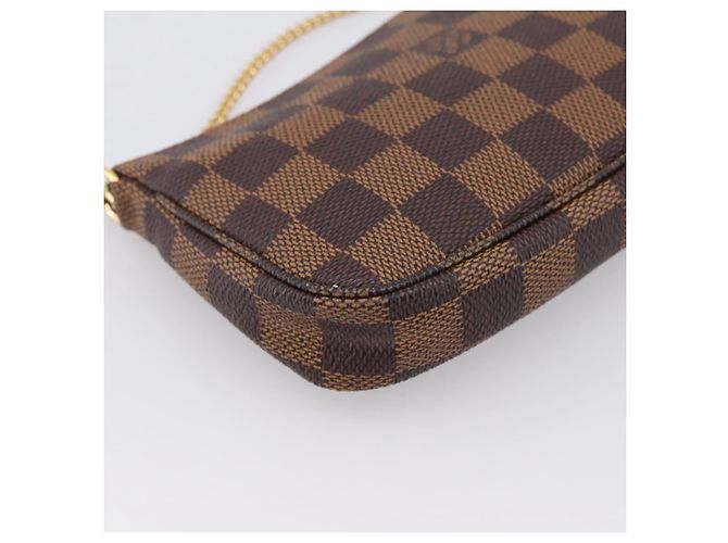 LOUIS VUITTON Damier Ebene Mini Pochette Accessoires Pouch N58009 Auth 200830V - vista 15