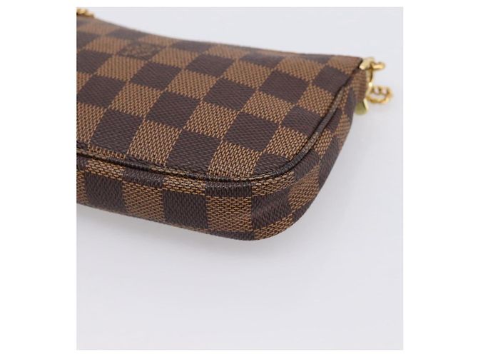 LOUIS VUITTON Damier Ebene Mini Pochette Accessoires Pouch N58009 Auth 200830V - vista 16