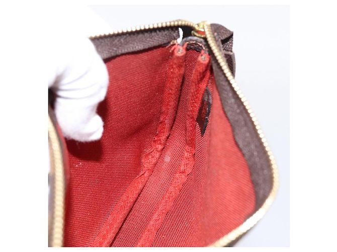 LOUIS VUITTON Damier Ebene Mini Pochette Accessoires Pouch N58009 Auth 200830V - vista 18