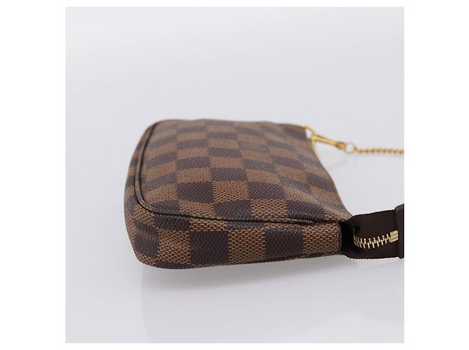 LOUIS VUITTON Damier Ebene Mini Pochette Accessoires Pouch N58009 Auth 200830V - vista 4
