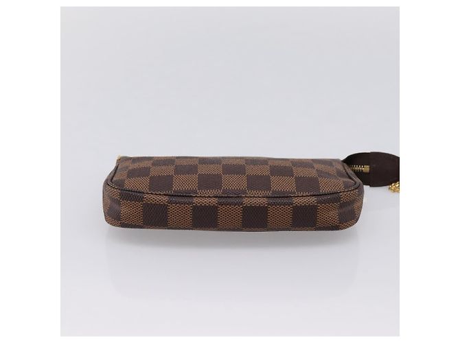 LOUIS VUITTON Damier Ebene Mini Pochette Accessoires Pouch N58009 Auth 200830V - vista 5
